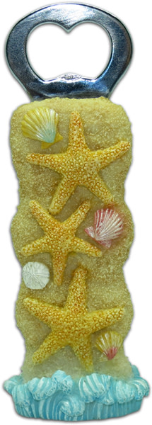 Bottle Opener - Seashell Starfish 5.5" - Tiki Bar | #kc30469 Bottle Opener - Seashell Starfish 5.5" - Tiki Bar | #kc30469